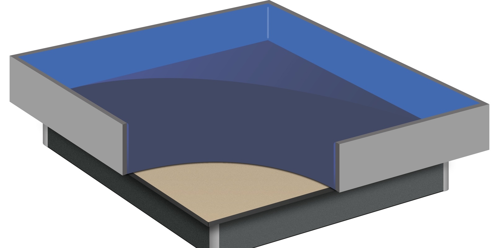 Sicherheitswanne Stand-up-Liner für Hardside Wasserbett